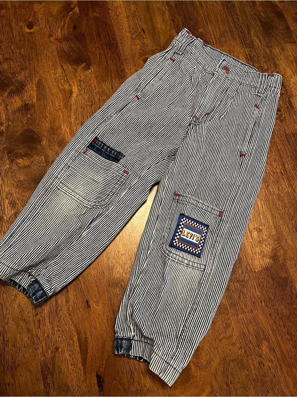 Vintage 1992 Little Levi’s Hickory Stripe Carpenter Pants 4T USA Salesman Sample
